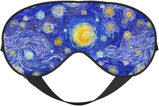 Abstract Starry Sky Sleep Mask Eye Mask with Adjustable Strap Eye Sleep Shade Cover Blocks Light for Women Men Airplane Travel Nap