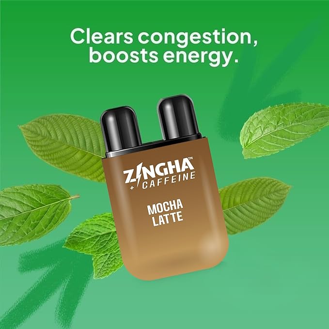Z!NGHA Caffeinated Aromatherapy Nasal Inhaler Stick - Energy Nasal Stick with Peppermint & Eucalyptus Essential Oils - Natural Focus & Alertness Support, Sweet Surge