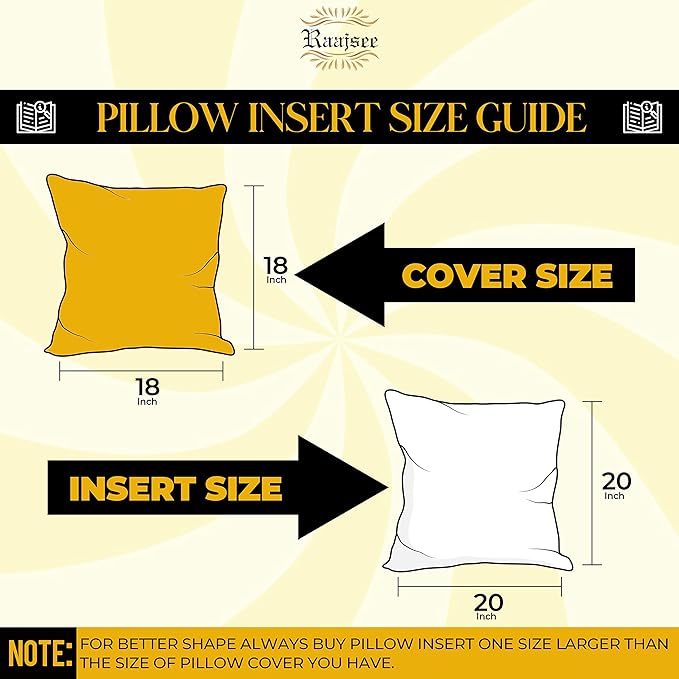 16x16 Pillow Inserts Set of 2, Firm and Fluffy Down Alternative Throw Pillows for Couch, Pillow Stuffing for Couch Sham Filler, Pillow Forms 16x16