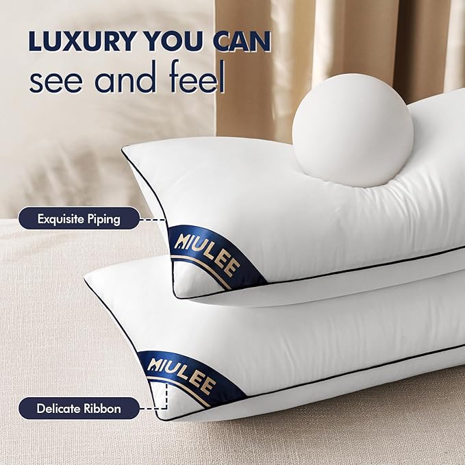 MIULEE 20x20 Pillow Inserts Set of 2 Throw Pillows 20 Inch Premium Down Alternative Pillow Inserts Decorative Pillow Stuffer for Sofa, Couch (20x20 inch, Set of 2) (Pack of 2)