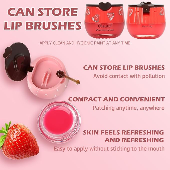 6 PCS Bee Lip Balm Honey Pot, Honey Lip Balm Bulk, Moisturising Sleep Lip Mask Overnight with Sticks, Reduce Lip Lines, Mothers Day Gift, Teacher Gift, Party Favors for Women