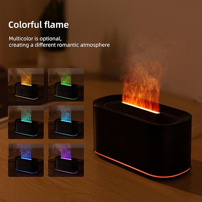Marhynchus Essential Oil Diffuser, 220ml Aromatherapy Diffuser with 7 Color Lighting and Effect, for Home Office Bedroom (Black)