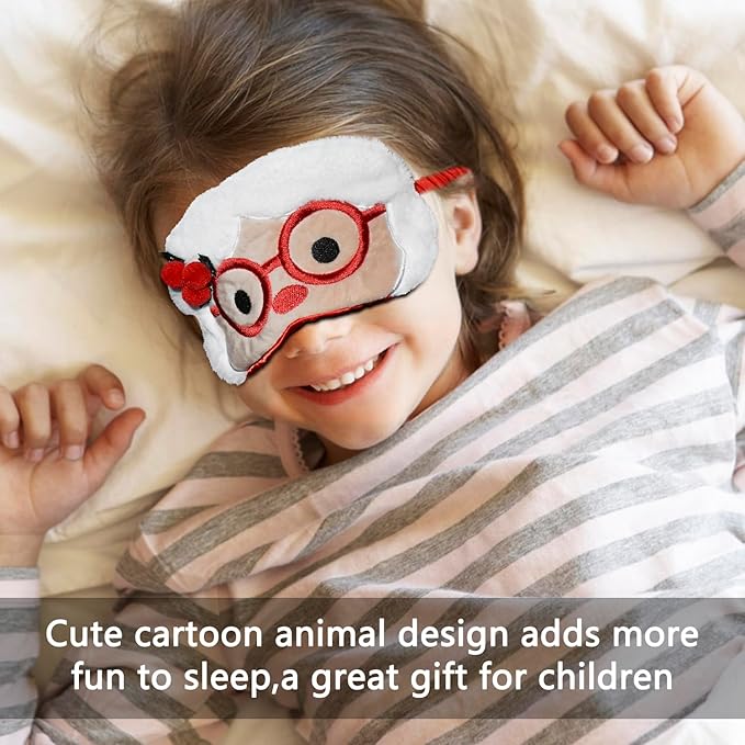 Cute Sleeping Mask Sleep Mask, Funny Santa Claus Soft Plush Eye Mask for Travel Nap Sleeping Chrismas Blindfold Eye Cover Eyeshade for Adult Kids Girls Teens Men Women - Santa Claus