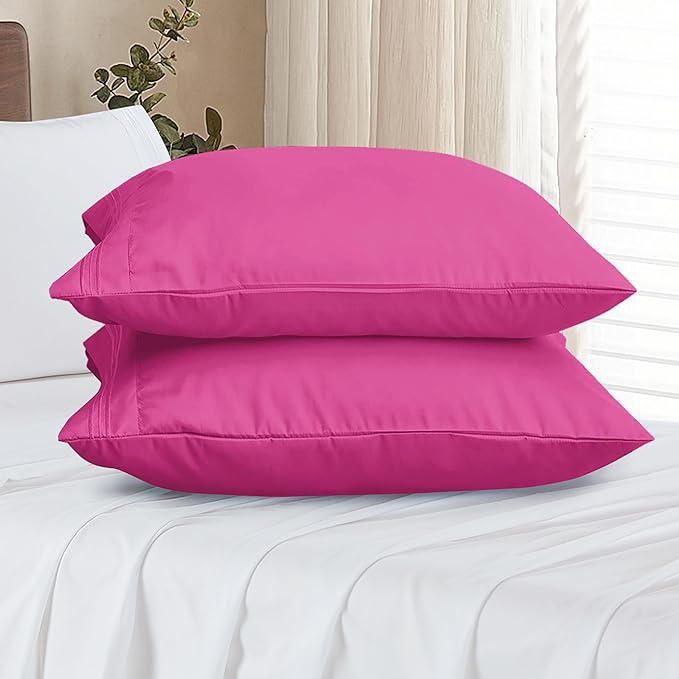 Elegant Comfort Premium Hotel Quality 2-Piece Pillowcase Set, Luxury & Softest 1500 Thread Count Egyptian Quality Bedding Pillowcases, Wrinkle and Fade Resistant