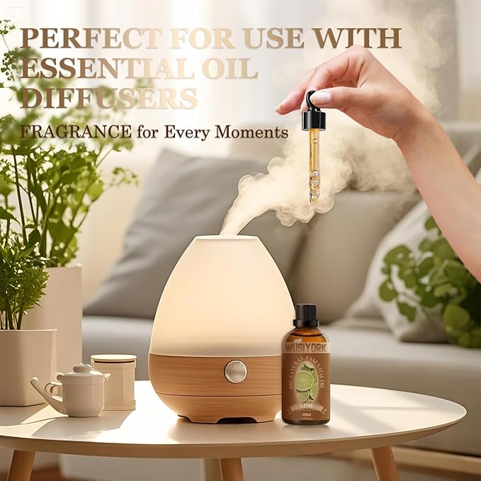 Lime Essential Oil 100ML - 100% Pure and Natural Therapeutic Grade Oils for Aromatherapy Diffuser - 3.4 Fl Oz/Lime