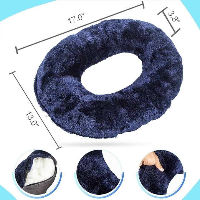 Pillow Tailbone Pain Relief Cushion, Soft Pad for Bed Sores. Anti-Decubitus Pad-Breathable for Hemorrhoids, Prostate and Surgery, Cushion for Office Chair, Long Travel, Car and Home Sofa