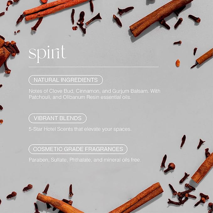 Doctor Aromas Premium Reed Diffuser Diffuser Glass Jar Set Elegant Scent for Home, Room or Bathroom and Fresh Air Scent Lasting Home Fragrance Over 90 Days (Pack of 2, Spirit)