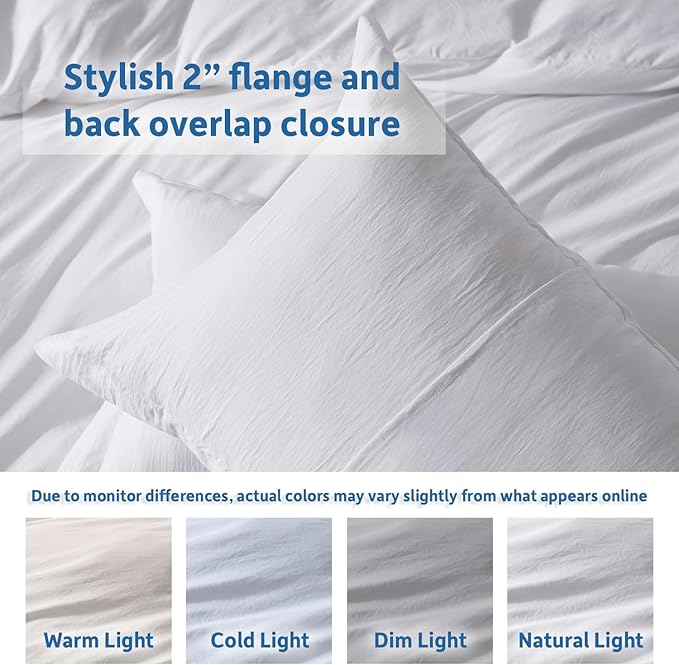 Nestl White Duvet Cover Full Size - Soft Double Brushed Full Size Duvet Cover Set, 3 Piece, with Zipper Closure, 1 Duvet Cover 80x90 inches and 2 Pillow Shams