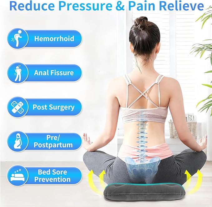 Inflatable Seat Cushion,Donut Pillow,Anti Decubitus Pad,Bed Sore Cushions for Butt,Bedsore Pressure Relief Pillow for Elderly,Bedridden,Disabled