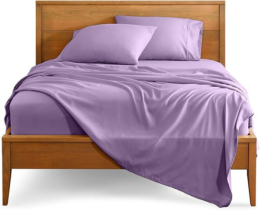 Bare Home Full XL Sheet Set - 1800 Ultra-Soft Microfiber Full Extra Long Bed Sheets - Double Brushed - Deep Pockets - Easy Fit - 4 Piece Set - Bedding Sheets & Pillowcases (Full XL, Lavender)