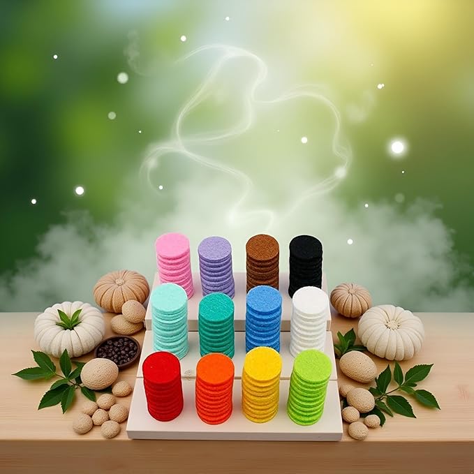 120 Pcs Colour Essential Oil Diffuser Locket Necklace Refill Pads/Aromatherapy Diffuser Necklace Replacement Pads/Thickened/Washable/Highly Absorbent for Aroma Diffuser Pendant Aromatherapy Diffusers