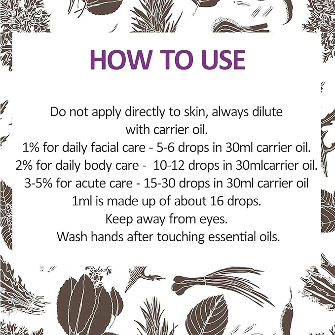 Deve Herbes Pure Spike Lavender Essential Oil (Lavandula latifolia) Steam Distilled 30ml (1 oz)