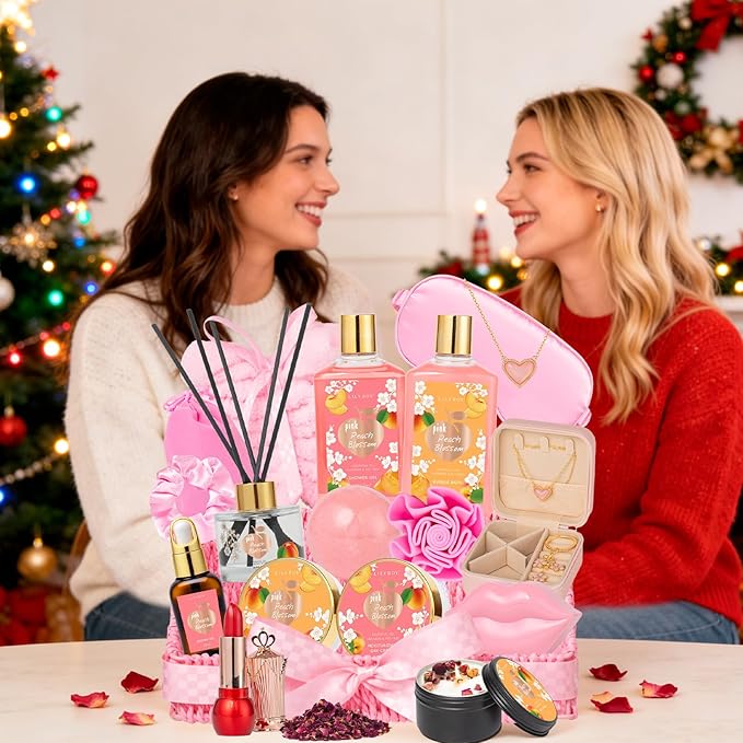 Mother's Day Gift Basket for Women, Gifts for Women - 23-Piece Spa Gift Baskets for Women, Bath and Body Gift Basket for Mom, Spa Kit | Perfect for Holiday, Christmas, Birthday, Valentines Day Gifts