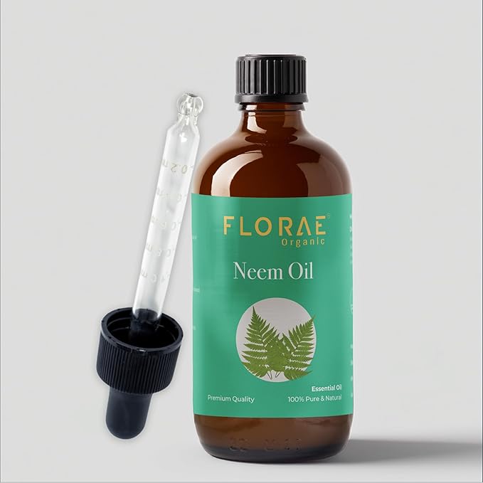 Neem Essential Oil 4 Fl Oz 100% Pure and Natural Essential Oil with Dropper for Diffuser Aromatherapy Massage Candle and Soap Making Fragrance (118 Ml)