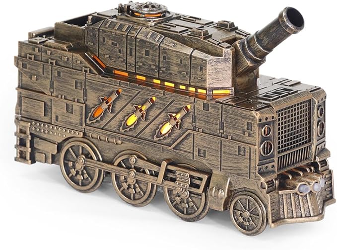 300ml Vintage Steam Train Essential Oil Diffuser, Humidifier with Dual-Color LED Light, Ultra-Quiet Aromatherapy, Auto Shut-Off, Adjustable Mist Modes, for Home, Office