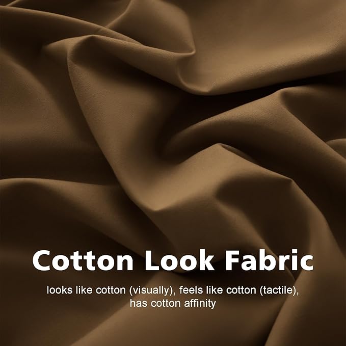 Full Size 4 Piece Bed Sheet Set - Ultra Imitation Cotton-Premium Breathable & Cooling Sheets - Hotel Luxury Bed Sheets Deep Pocket up to 15"- Wrinkle, Fade, Stain Resistant (Brown, Full)