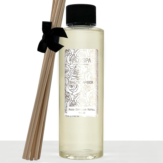 Baltic Amber Diffuser Oil - Luxury Essential Oils for Diffuser Refill & Air Freshener Room Spray - Long-Lasting & Natural Home Fragrance, Scented Oil for Diffusers, USA Made, 4oz