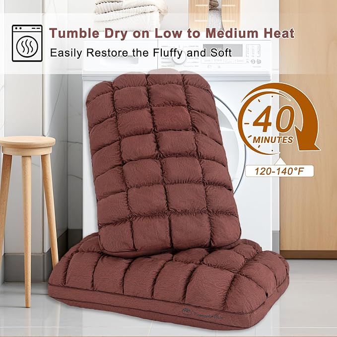 YOUR MOON Fluffy Support Bed Pillow King Size, Super Soft Premium Down Alternative Filling for Sleeping, Hotel Luxury Bed Pillows for Side and Back Sleepers (Brown)