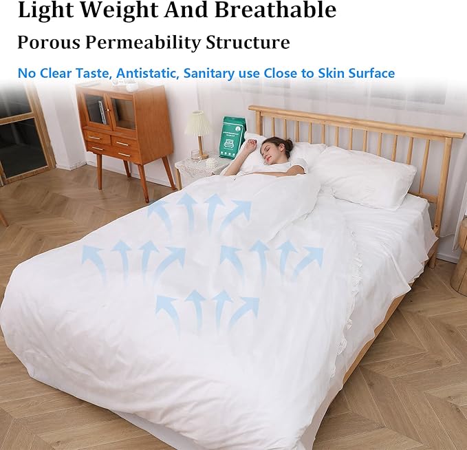 4 Pack Disposable Bed Sheets King Size, Travel Sheet for Hotel with Quilt Cover and Pillowcase, Bedding for Travel Hotel Hospital