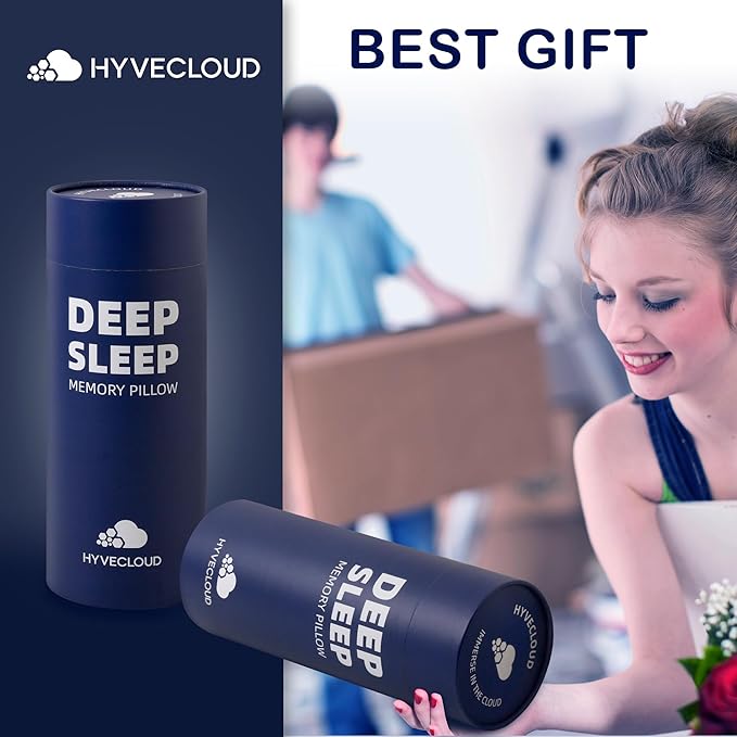 Cooling Memory Foam Bed Pillow Adaptive Pillows for Neck Pain Relief Medium Firm Pillow for Side Back and Stomach Sleepers Keep Pressure Relief to Deep Sleep Set 2