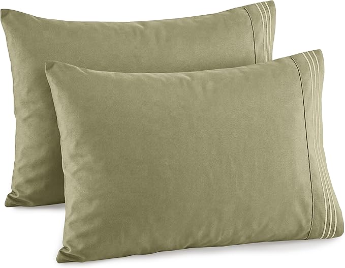 Elegant Comfort Premium Hotel Quality 2-Piece Pillowcase Set, Luxury & Softest 1500 Thread Count Egyptian Quality Bedding Pillowcases, Wrinkle and Fade Resistant