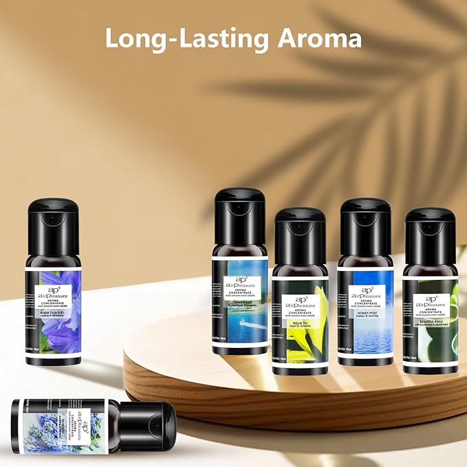 Reborn Essential Oils Set, 6x15ml Fragrance Oils Kit for Diffuser, Humidifier, Aromatherapy, Air Purifier - Aqua Lily, Water Hyacinth, Breathe Easy, Ocean Mist, Neverland, Lavender