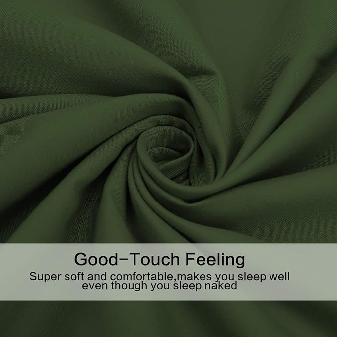 Best Season 4 Piece Bed Sheet Set (Queen Size Olive Green) 1 Flat Sheet,1 Fitted Sheet and 2 Pillow Cases,100% Brushed Microfiber 1800 Luxury Bedding,Deep Pockets,Extra Soft & Fade Resistant