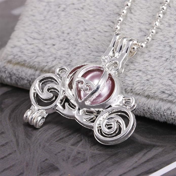 Mixed Pearl Cage Locket Pendants Set, Essential Oil Diffuser DIY Necklace Bracelet Jewelry Making Craft, Bulk Beads Aromatherapy Diffuser Charms Gifts for Women Girls