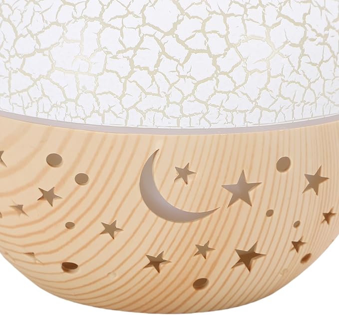 Air Diffuser Humidifier, Silent Ultrasonic Mini USB Humidifier, Aromatherapy Diffuser with Auto Shut Off Loop Lighting Wood Grain Design for Home Office Bedroom Spa (White Crack Light Wood