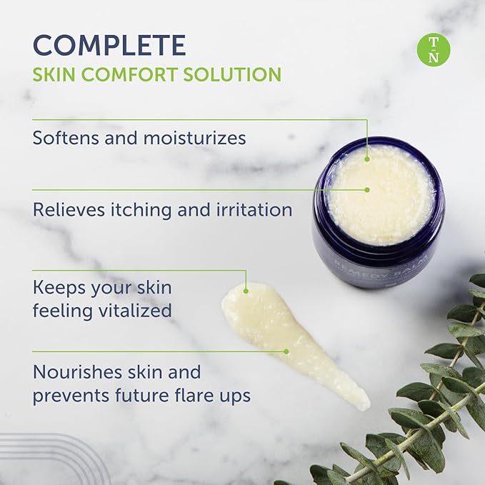 Truremedy Naturals Remedy Balm with Tea Tree Oil, 2 oz - Soothing Moisturizer for Rough Areas - Nourishing Foot and Body Balm with Tea Tree, Lavender, and Eucalyptus (Pack of 2)