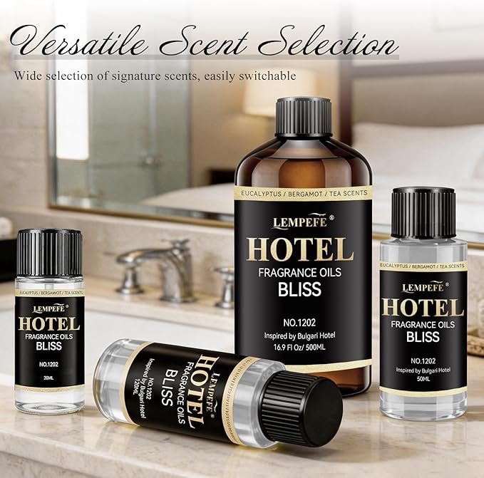 Bliss Inspired Luxury Aroma Oil 120mL (4.1 fl oz), Fresh Clean Scent Diffuser Oil, Long Lasting Calming Fragrance Oil