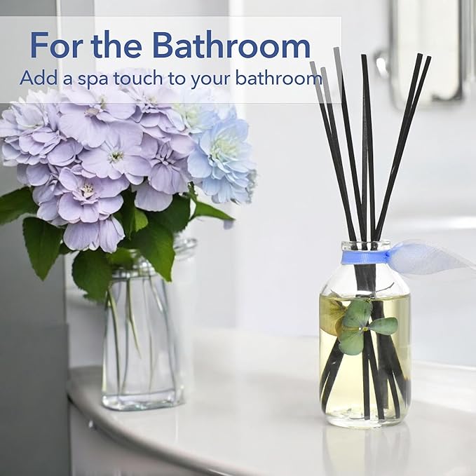 Reed Diffuser Set, English Garden Scented Oil Diffuser with Sticks, Home Fragrance Accessories for Bathroom Shelf Decor, Aroma Diffusers for Home or Office Desk, USA Made