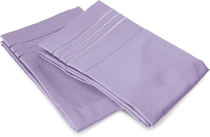 Elegant Comfort Premium Hotel Quality 2-Piece Pillowcase Set, Luxury & Softest 1500 Thread Count Egyptian Quality Bedding Pillowcases, Wrinkle and Fade Resistant