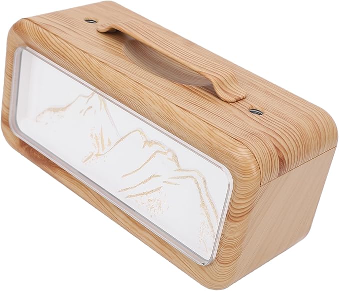 Essential Oil Diffuser, 600ml USB Cool Mist Humidifier with Light, Dual Spray, Aromatherapy Diffuser Home Relaxation Essential Oil for Bedroom Hotel Spa Yoga Room (Dark Wood Grain)