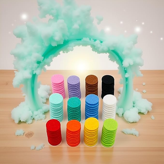 120 Pcs Colour Essential Oil Diffuser Locket Necklace Refill Pads/Aromatherapy Diffuser Necklace Replacement Pads/Thickened/Washable/Highly Absorbent for Aroma Diffuser Pendant Aromatherapy Diffusers