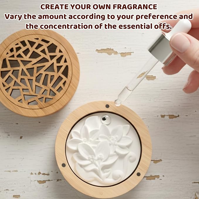 2Pcs Aroma Stone Set, Passive Diffuser, Passive Essential Oil Diffuser Suitable for Small and Medium Sized Spaces