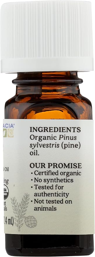 AURA CACIA Organic Pine Essential Oil, 0.25 FZ