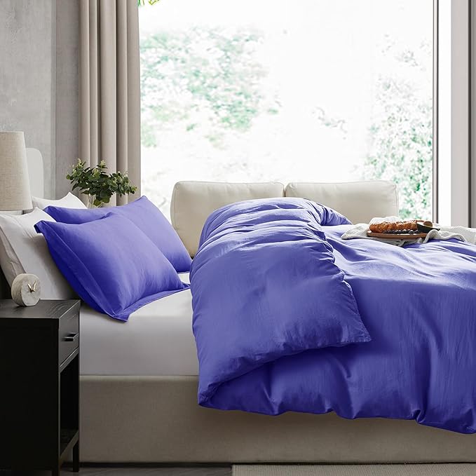 Nestl Twin Duvet Cover Set - Soft Double Brushed Royal Blue Duvet Cover Twin/Twin XL, 2 Piece, with Zipper Closure, 1 Duvet Cover 68x90 inches and 1 Pillow Sham