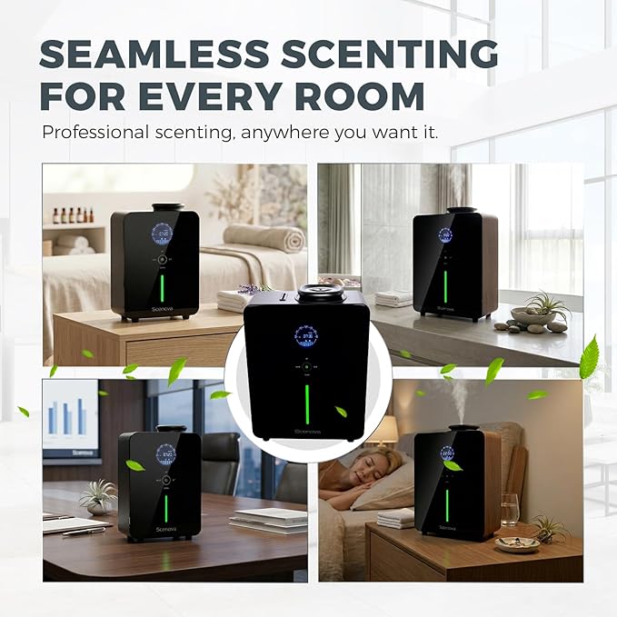 Pro Max, Waterless Essential Oil Scent Diffuser. 2026 Upgraded Version. 4000 sq ft. Touch Control Panel and Bluetooth App. Whole Home System.HVAC System Compatible. Home, Office