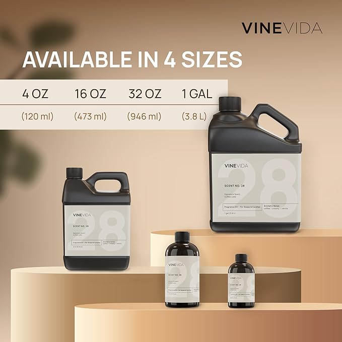 VINEVIDA White Tea Fragrance Oil for Cold Air Diffusers - (128 Fl Oz) - Essential Oils for Diffuser Oil Refill & Air Freshener Room Spray