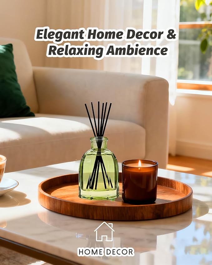 Clean Linen Reed Diffuser Set with 6 Fiber Sticks, 5.07 oz for Home Aromatherapy Living Room Bathroom Yoga, Meditation Office Shelf Decor & Gift, Long-Lasting Fresh air Home Fragrance Oil