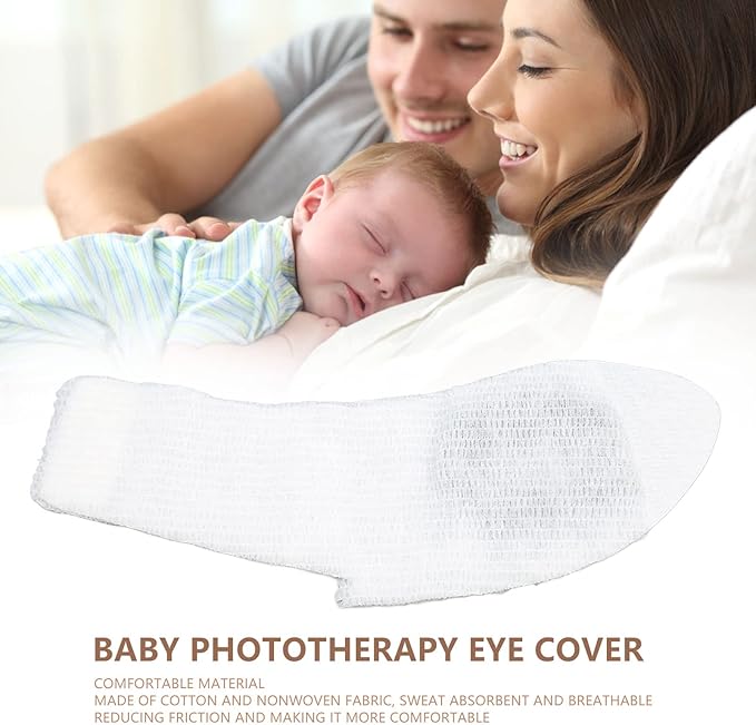 Qinlorgo Infant Protective Eye Cover, Nonwovens Baby Eye Mask Newborn Eye Shade for Newborn Protection