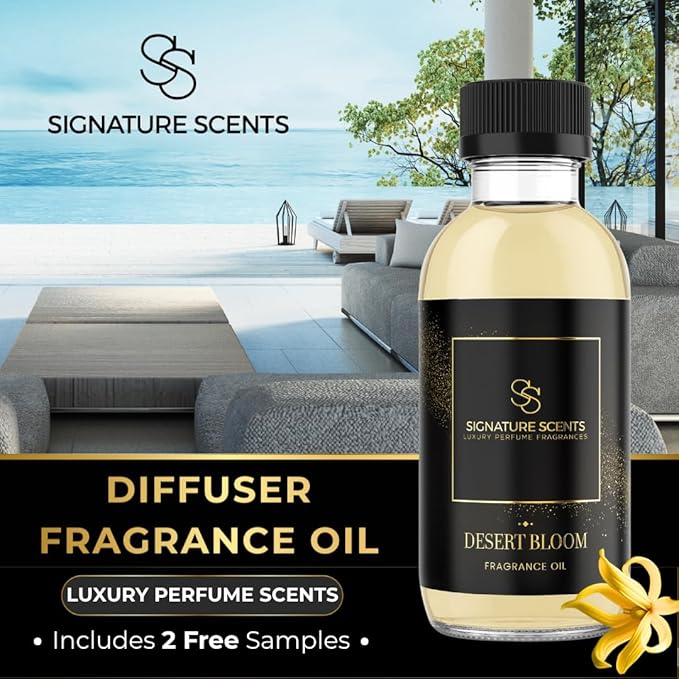 Signature Scents: Luxury Hotel Inspired Fragrance Oils for Diffusers (4.05 Fl Oz, Desert Bloom)