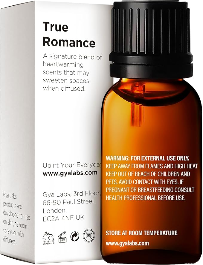 Gya Labs True Romance Essential Oil Blend - Sweet & Floral Scent (0.34 Fl Oz)