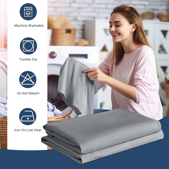 Pillowcases Standard 4 Pack, 20x26 Pillow Cases with Envelope Closure, Soft Plain Brushed Microfiber Covers Breathable Wrinkle-Resistant, Gray