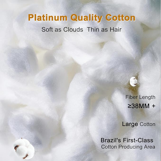 YOUR MOON Fluffy Support Bed Pillow King Size, Super Soft Premium Down Alternative Filling for Sleeping, Luxury Hotel Quality Bed Pillows for Side Sleeper (Yellow)