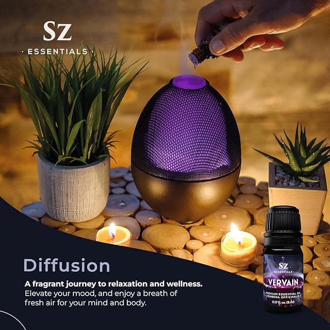 Vervain Oil – Evil Spirit Protection, Love Spell, Witchcraft, Magickal Healing, Aromatherapy & Diffuser Use, Natural Perfumery, Candle Rituals, Anointing, Hoodoo, Wiccan, Voodoo - Vegan