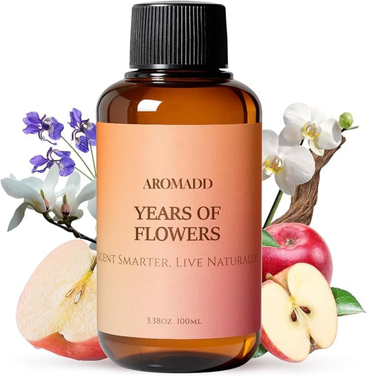 Aromadd Aromadd Years of Flowers Diffuser Oil Inspired by Luxury Hotel Scent, Essential Oils for Waterless Diffuser, Freesia & Osmanthus, Long-Lasting & Natural Home Fragrance - 3.38 fl oz (100 mL)
