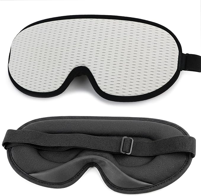 Sleep Mask Women Men 3D Contoured Eye Mask for Sleeping Mesh Fabric Side Sleeper Friendly Nap Rest Travel Essentials
