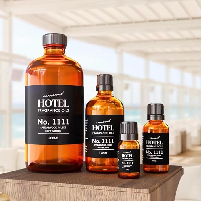 AirScent My Way Diffuser Oil No. 1111 Inspired by the 1 Hotel Scent - Sandalwood Suede Soft Woods - Fragrance Oil Blend for Ultrasonic and Waterless Diffusers and Crafting - 500 mL, 16.9 fl oz Bottle